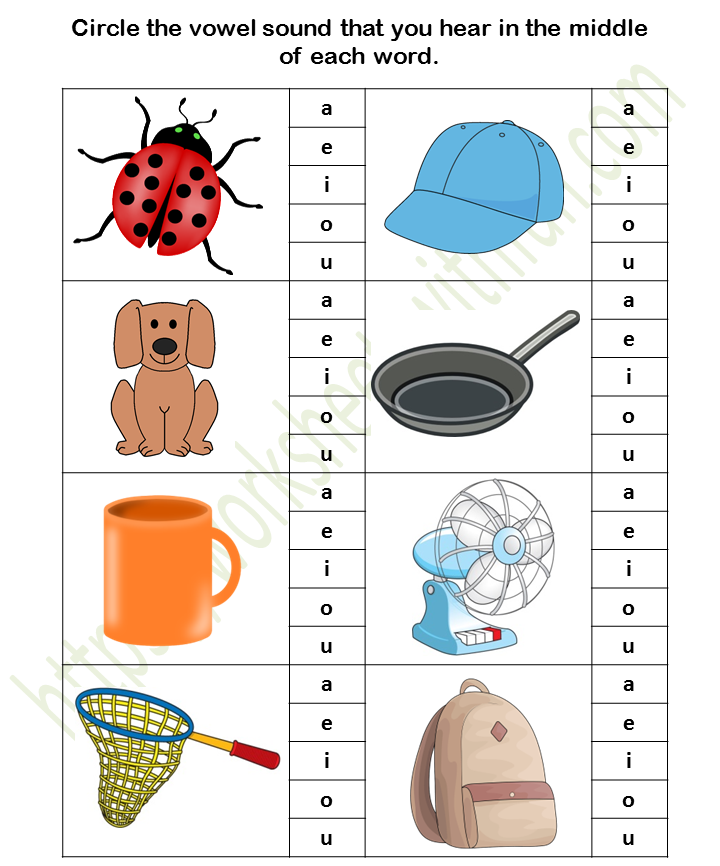 vowels worksheets for preschool
